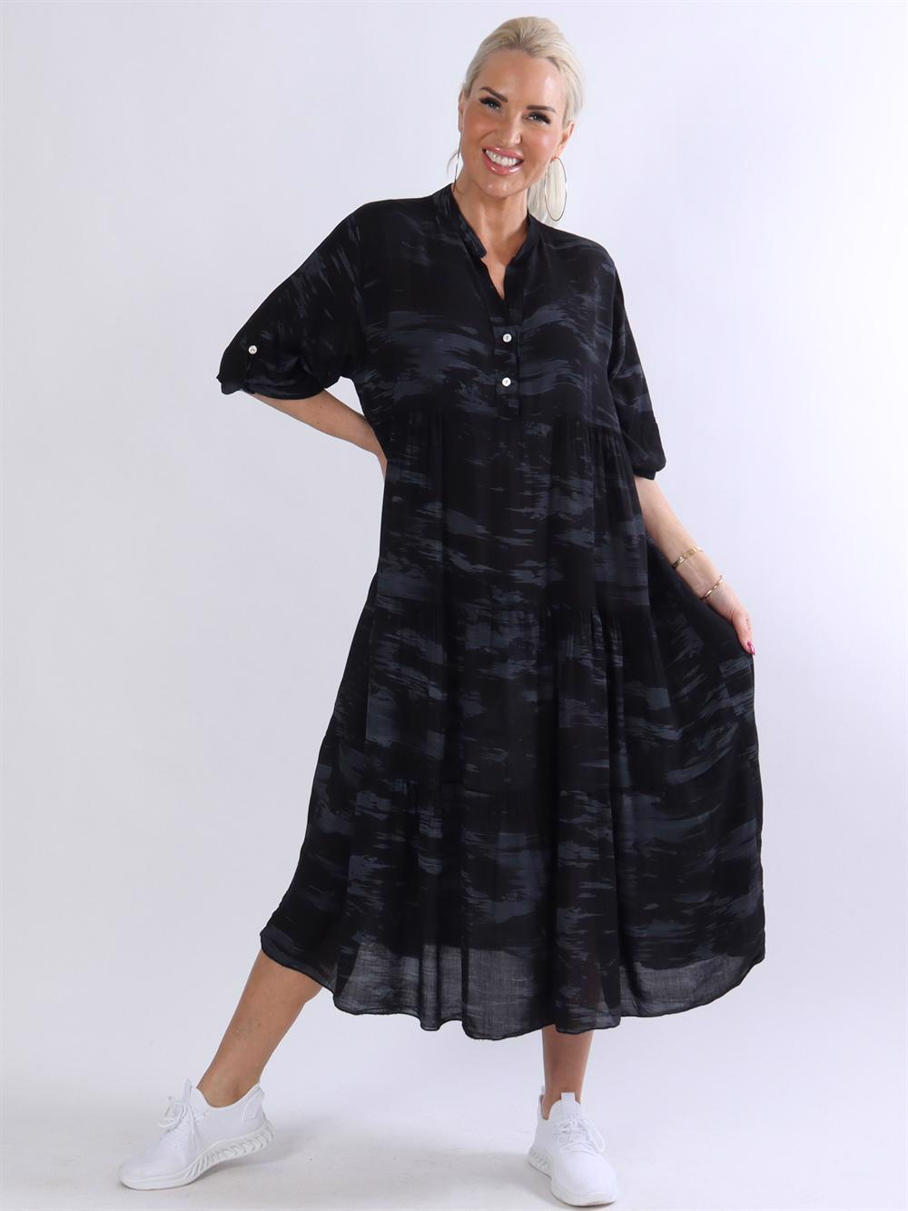 Amal pattern - Skjortekjole i farvet nuancer